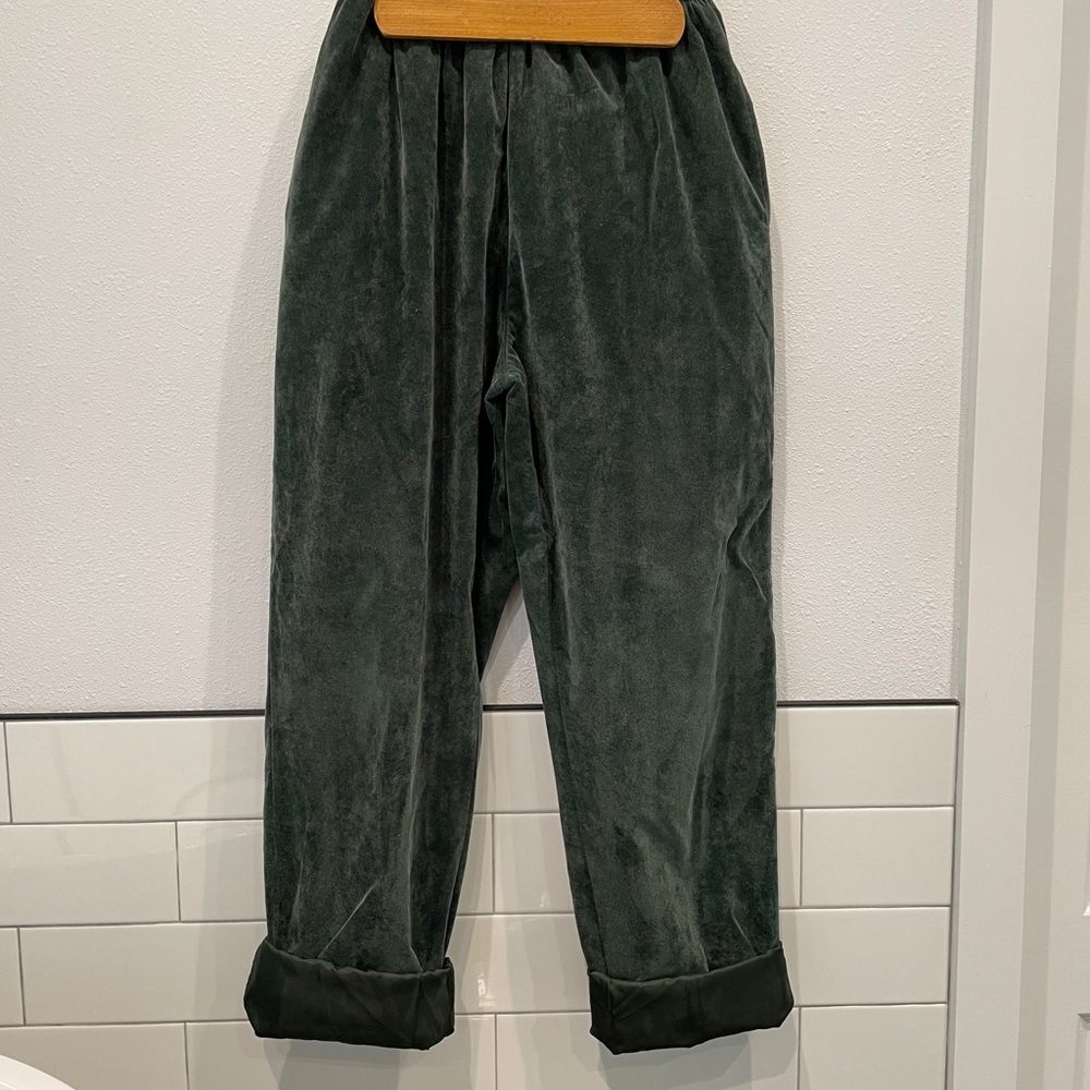 Green Velvet Joggers - Picture 9 of 9